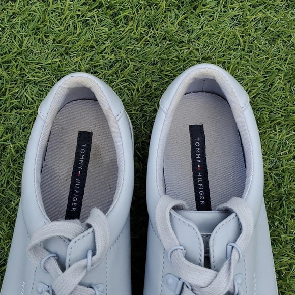 Hillfiger Womens Twlinzer Grey Lace Up Leather Sole Sneakers - Picture 3 of 11